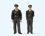 Preiser 44909 Polizisten stehend. Blaue Uniform. BRD 