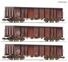 Roco 6680017 DR offene Güterwagen-Set Eas 3-tlg Ep.4 