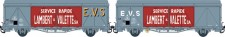 Trains 160 16044 SNCF EVS ged. Güterwagen-Set 2-tlg. Ep.3 