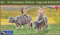 Gecko Models 35GM0109 60's-70's Vietnamese Children, Puppy and 