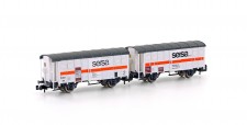 Hobbytrain 24253 SERSA gedeckte Güterwagen-Set 2-tlg Ep.5 