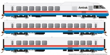 Rapido Trains 25001 Amtrak Triebzug RTL Turboliner Phase 3 