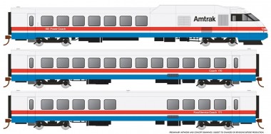 Rapido Trains 25002 Amtrak Triebzug RTL Turboliner Phase 3 