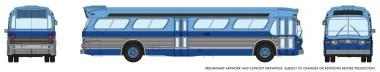 Rapido Trains 573005 GM New Look Bus - New York(Blue) 