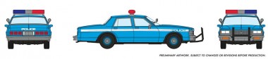 Rapido Trains 800009 Chevrolet Impala Sedan - Police (Blue) 