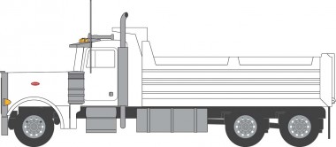 Trainworx 47972 Peterbilt 379 Dump Truck - White 