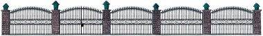 Walthers 550 Wrought Iron Fence Kit 