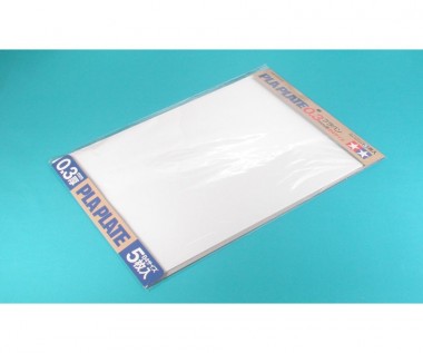 Tamiya 70122 Kunststoff-Platte 0,3mm (5) weiß 257x364 