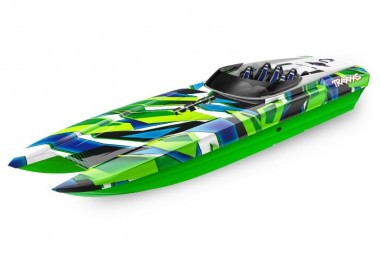 TRAXXAS TRX57046-4GRNR DCB M41 grün/blau 40-Zoll Catamaran Ren 