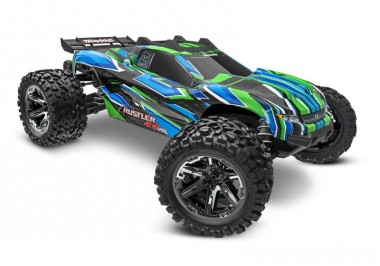 TRAXXAS TRX67376-4-GRN Rustler 4x4 VXL HD grün 1/10 Stadium-Tr 