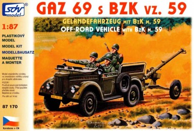 SDV model 87170 GAZ 69A mit BZK vz 59 