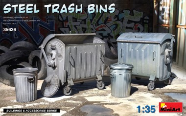 MiniArt 35636 Steel Trasch Bins / Müllcontainer 