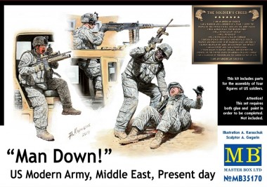 Master Box Ltd. MB35170 'Man Down!' US Modern Army, Middle East 