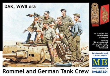 Master Box Ltd. MB3561 Rommel & Tank Crew DAK WWII  