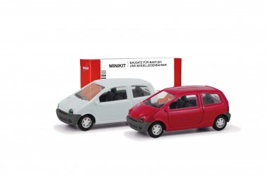 Herpa 012218-007 MiniKit: 2x Renault Twingo grau/rot 