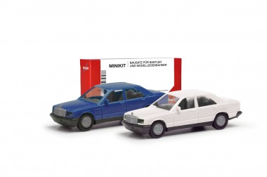 Herpa 012409-009 MiniKit: 2x MB 190E Lim. blau/weiß 