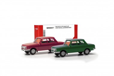 Herpa 013918-002 MiniKit: 2x Wartburg 353´66 rot/grün 