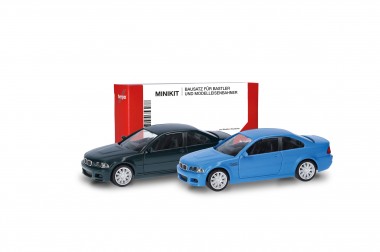 Herpa 014007 MiniKit: 2x BMW M3 Coupe grün/blau 