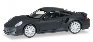 Herpa 038713 Porsche 911 Turbo mattschwarz 