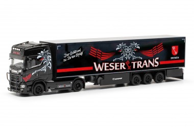 Herpa 317665 Scania CS20 HD Kühl-KSZ Weser Trans 