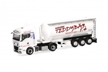 Herpa 318754 MAN TGX GM Silo-SZ Silo Melmer/Teddybär 