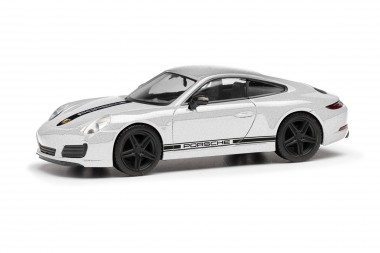 Herpa 430418 Porsche 911 (991) Carrera 4 S silber 