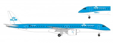 Herpa 536554-001 Embaraer E195-E2 KLM Cityhopper 