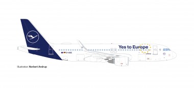 Herpa 538176 Airbus A320 LH Lufthansa/Yes to Europe 