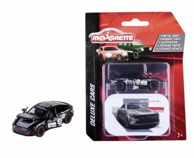 Majorette 212053190Q01 DeLuxe Cars: Audi RS e-tron GT schwarz 