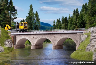 Kibri 39721 Steinbogenbrücke, gerade, eingleisig 