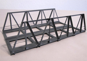 Hack V18-2 Vorflutbrücke 18 cm 2-gleisig, grau 