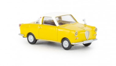 Brekina 27853 Goggomobil Coupe gelb/weiß 