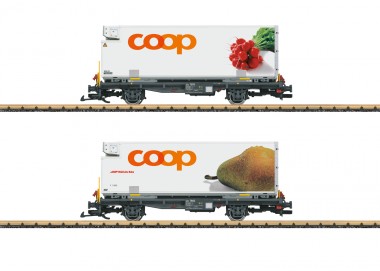 LGB 45889 Containerwagen Set COOP RhB 