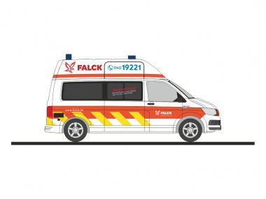 Rietze 53780 VW T6 Bus LR HD Falck Rettungsdienst HH 