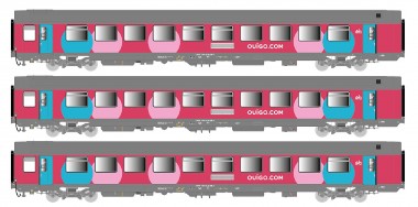 LS Models 40992 SNCF OUIGO Reiszugwagen-Set 3-tlg Ep.6 