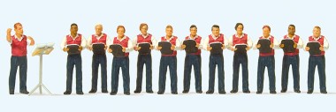 Preiser 10599 Männergesangsverein. 12 Miniaturfiguren 