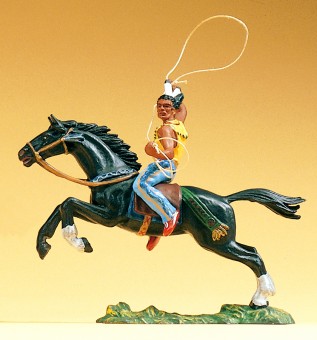 Preiser 54652 Indianer reitend, Lasso werfend 