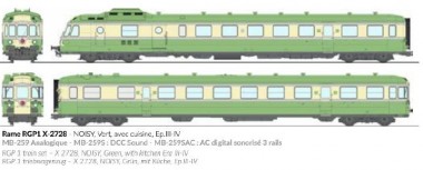 REE Modeles MB-259 SNCF Triebzug RGP1 X2728 Ep.3/4 