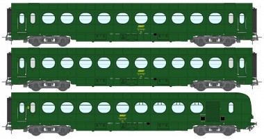 REE Modeles VB-475 SNCF Leichtbauwagen-Set ETAT 3-tlg Ep.4 