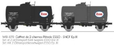 REE Modeles WB-870 SNCF ESSO Kesselwagen-Set 2-tlg. Ep.3 