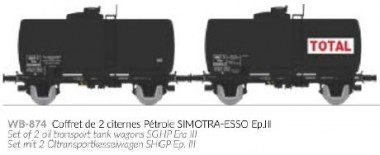 REE Modeles WB-874 SNCF SIMOTRA ESSO Kesselwagen-Set Ep.4 