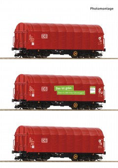 Roco 6680012 DBAG Schiebeplanenwagen-Set 3-tlg. Ep.6 