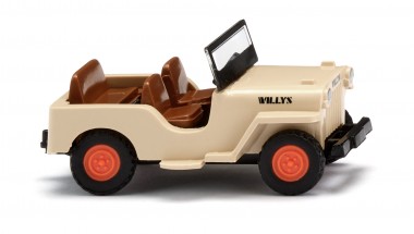 Wiking 001001 Willys Jeep CJ-3A elfenbeinbeige  