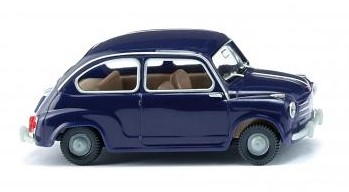 Wiking 009907 Fiat 600 dunkelblau 