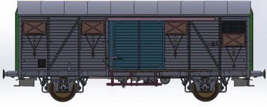 Exact-train 20911 DB gedeckter Güterwagen Gmhs 55 Ep.3 