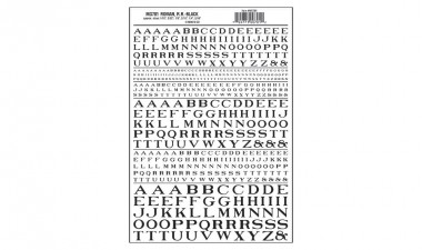 Woodland WMG701 Aufreibebuchstaben, schwarz 