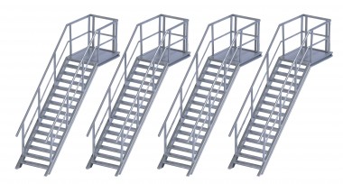 Busch 7758 Mini-Set 4 Metalltreppen 