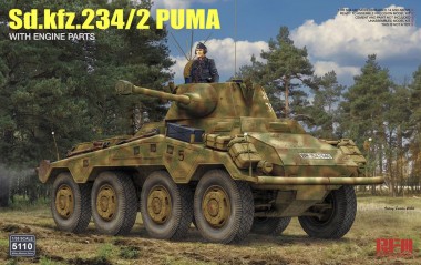 Rye Field Model RM-5110 Sd.Kfz.234/2 PUMA
 with Engine Parts 