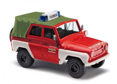 Busch Autos 52119 UAZ 469 Freiwillige Feuerwehr 