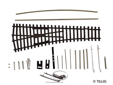 Tillig 83434 Handweiche EW1 Bausatz links 15° 